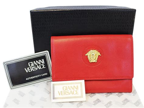 versace jeans red wallet|versace wallets for men.